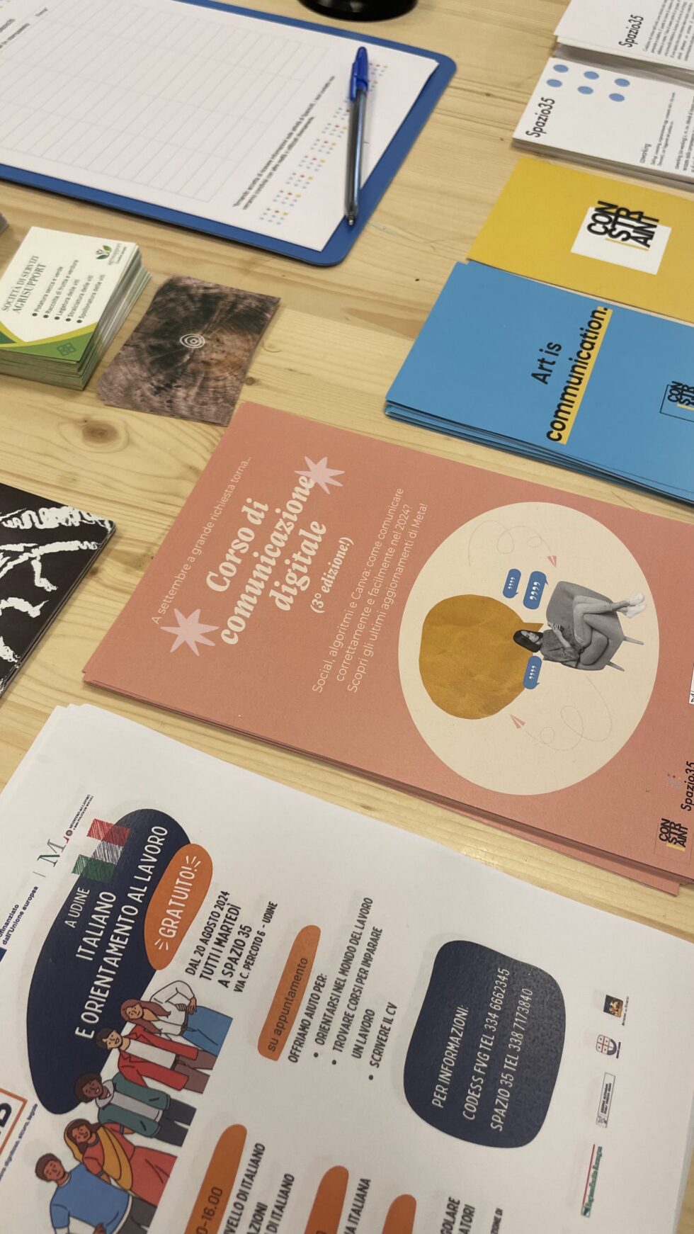 Progettazione grafica flyer attività Associazione Constraint ETS SPazio35 | Udine | Friuli Venezia Giulia | Alessandra Conte Graphic Designer